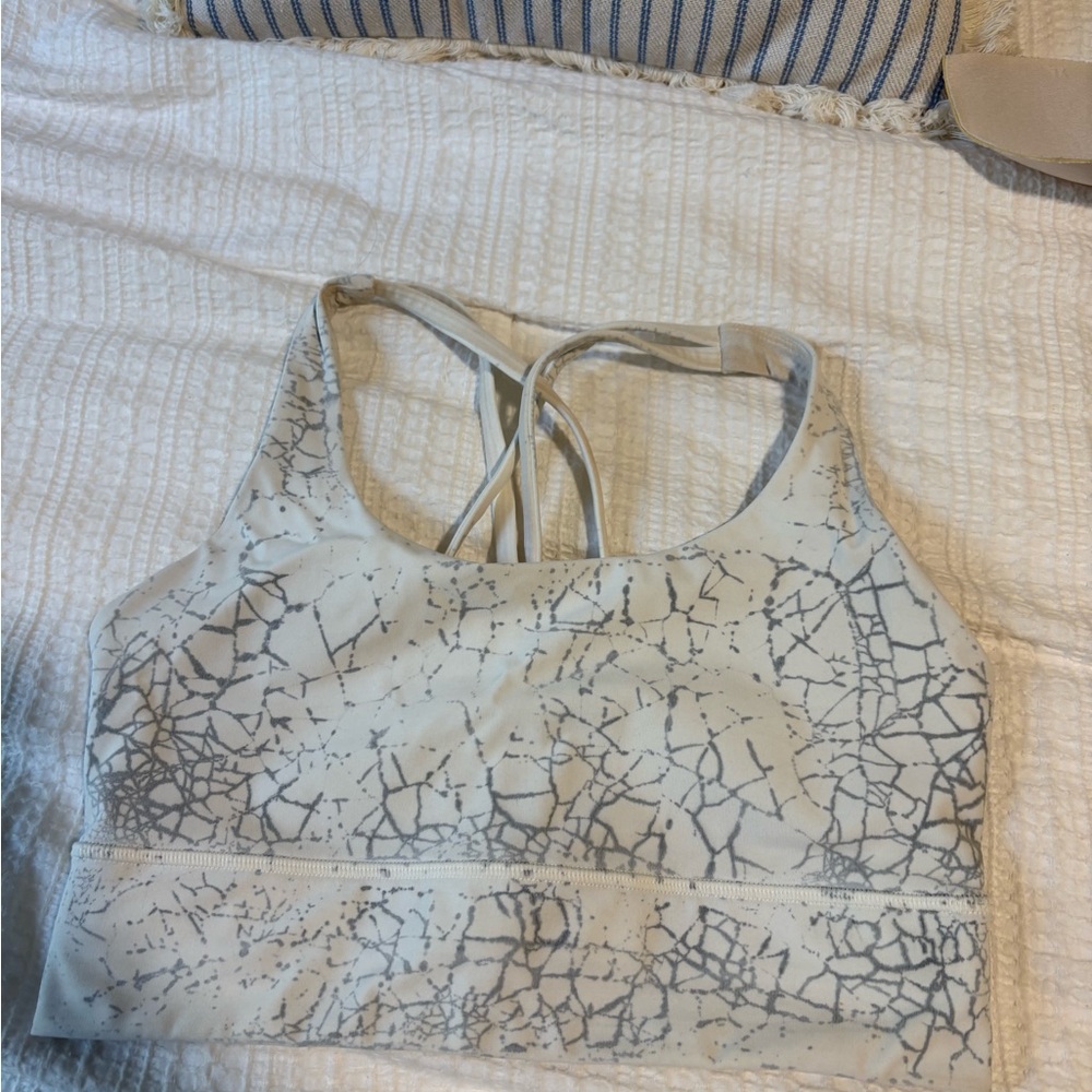 lululemon athletica Cream and Gray Sports Bra